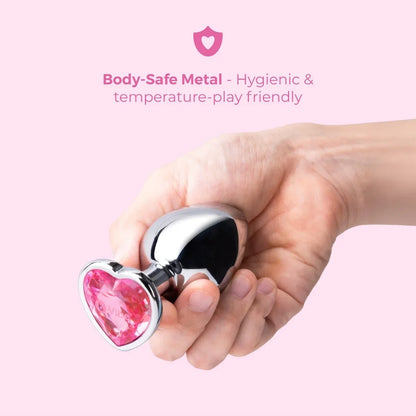 Viben Cheeky Charms Silver Heart Butt Plug
