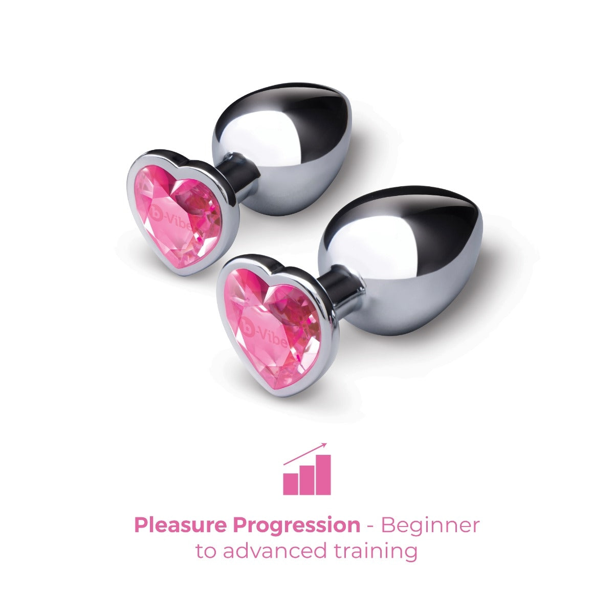 Viben Cheeky Charms Silver Heart Butt Plug