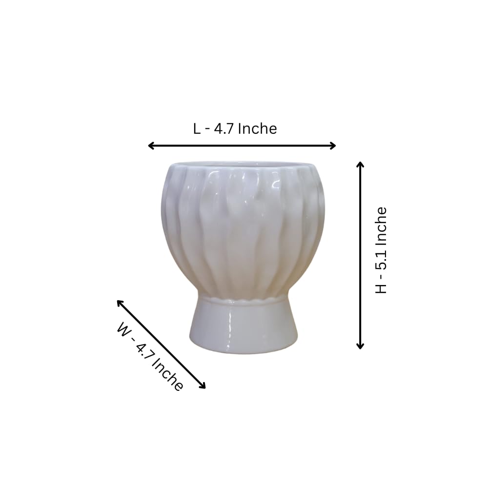 Modern Small Round Ceramic Flower Planter