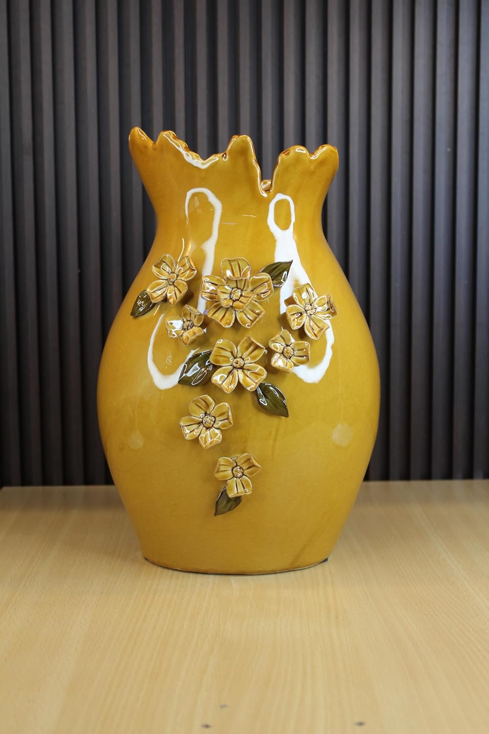 Sunshine Blossom Ceramic Vase | Elegant Decorative Flower Vase