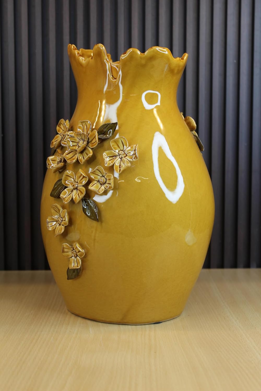 Sunshine Blossom Ceramic Vase | Elegant Decorative Flower Vase