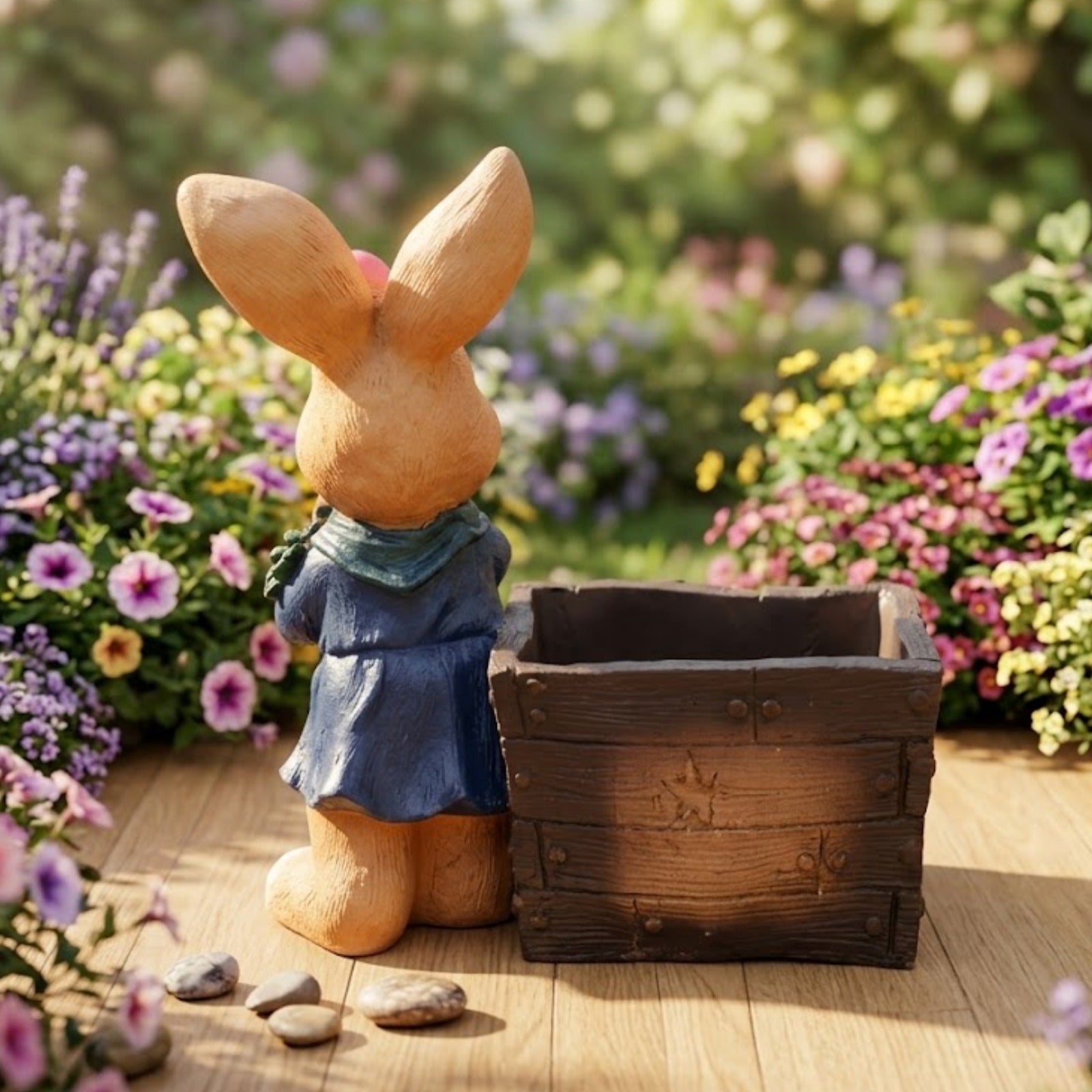 Whimsical Bunny Rabbit Garden Planter