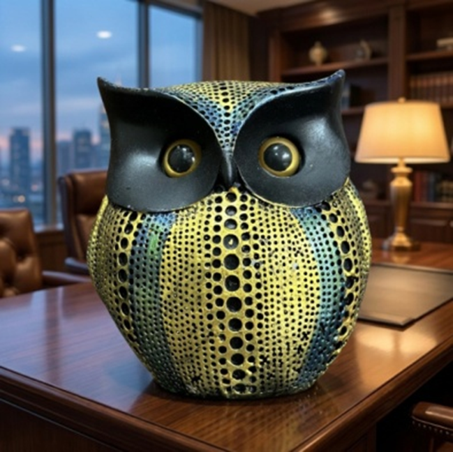Owl Decor - Enchanting Perforated Sculpture