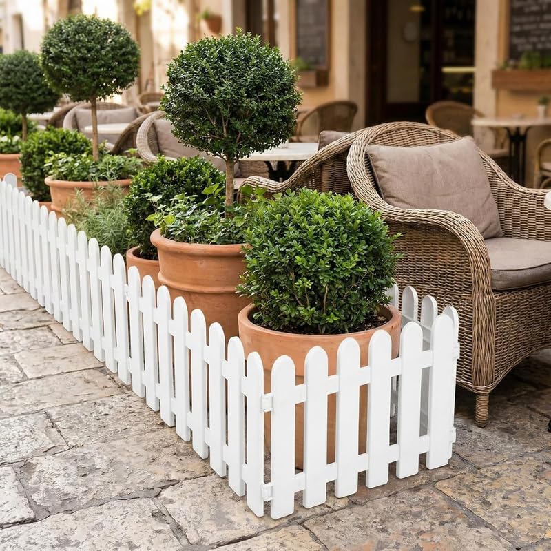 White Picket Garden Fence