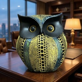 Owl Decor - Enchanting Perforated Sculpture