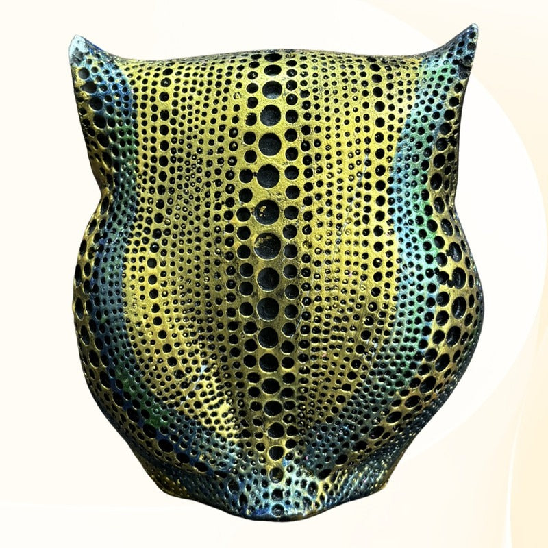 Owl Decor - Enchanting Perforated Sculpture