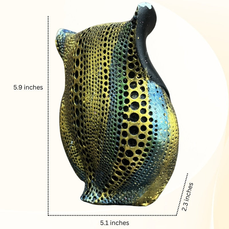 Owl Decor - Enchanting Perforated Sculpture