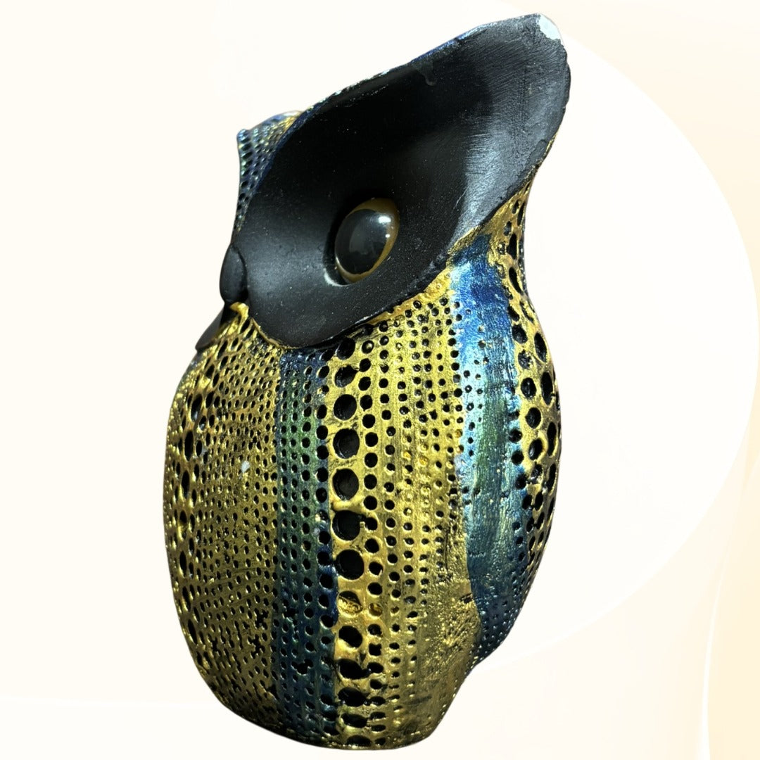 Owl Decor - Enchanting Perforated Sculpture