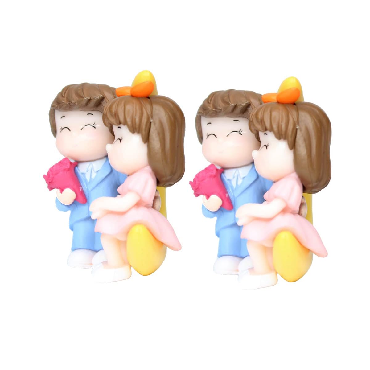 Miniature Toys - Set of 2 Big Moon Couple (Fairy garden accessories)