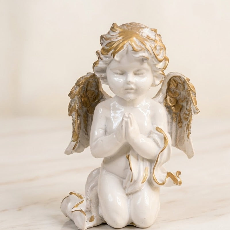 Elegant Praying Cherub Angel Figurine – for Home Decor, Gifting, and Collectibles