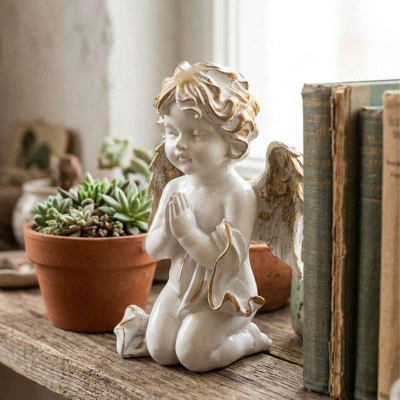 Elegant Praying Cherub Angel Figurine – for Home Decor, Gifting, and Collectibles