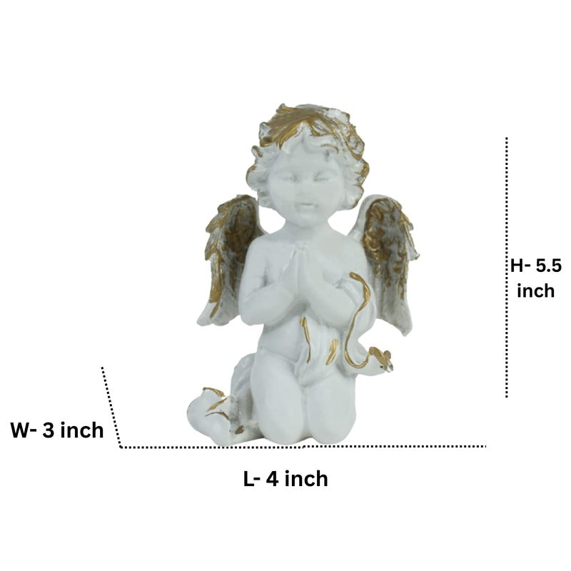 Elegant Praying Cherub Angel Figurine – for Home Decor, Gifting, and Collectibles