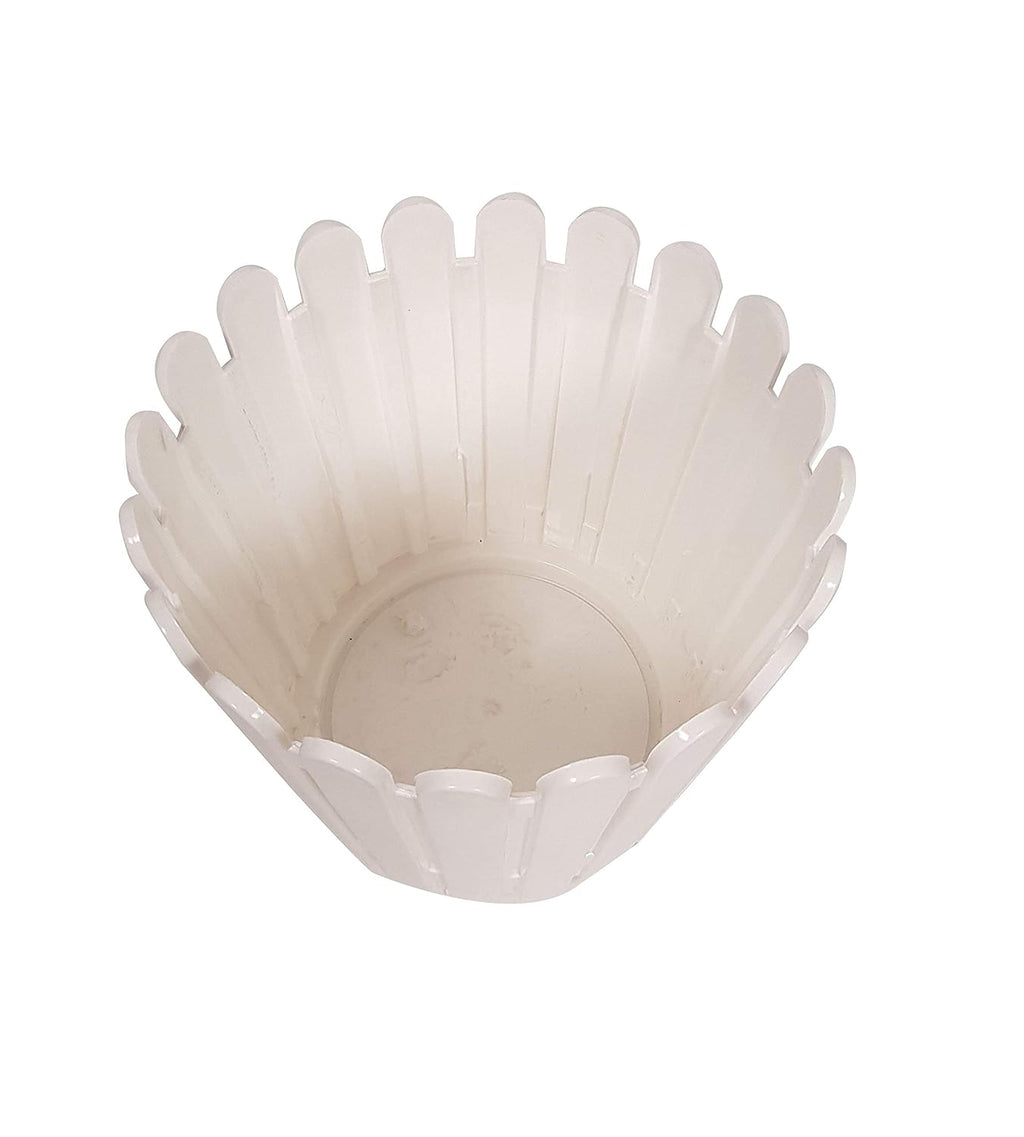 (White, Single pc) Fence Fresh Plastic Garden Planter